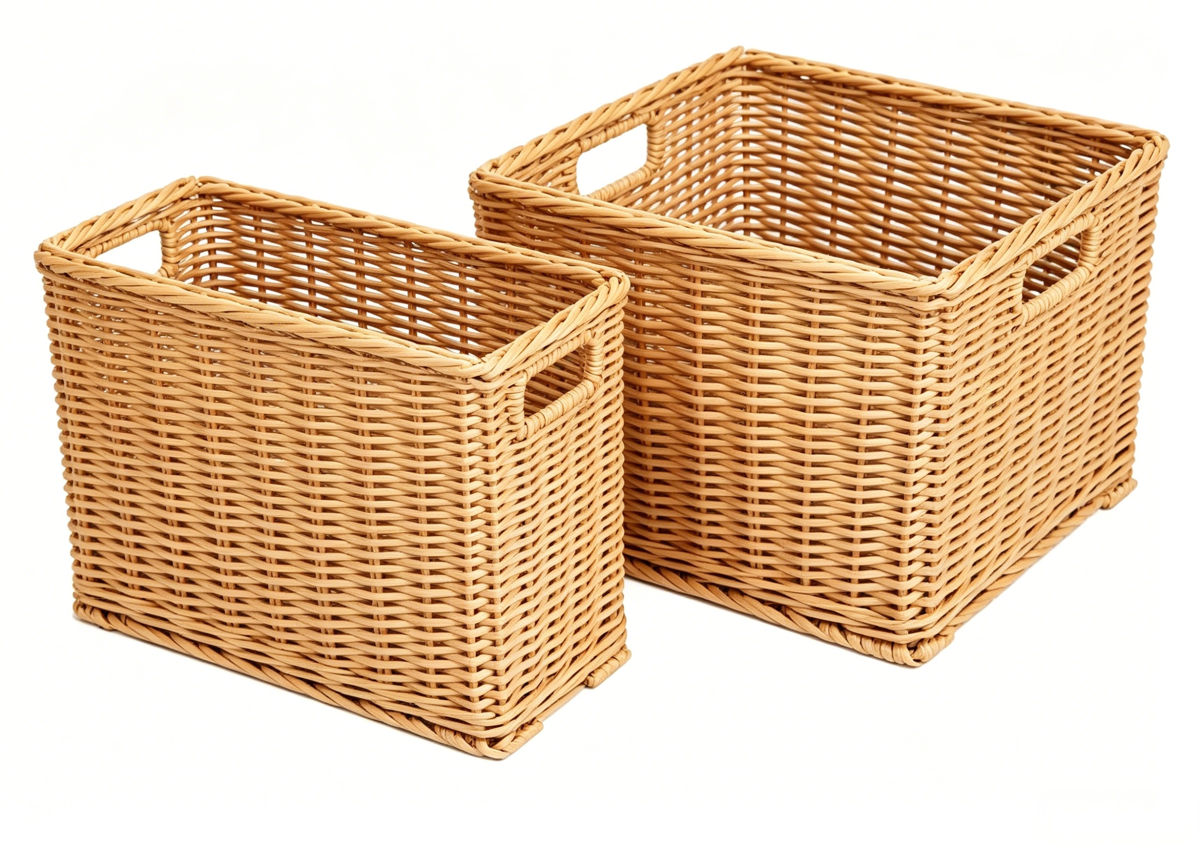 Imitation rattan weaving desktop simple storage basket