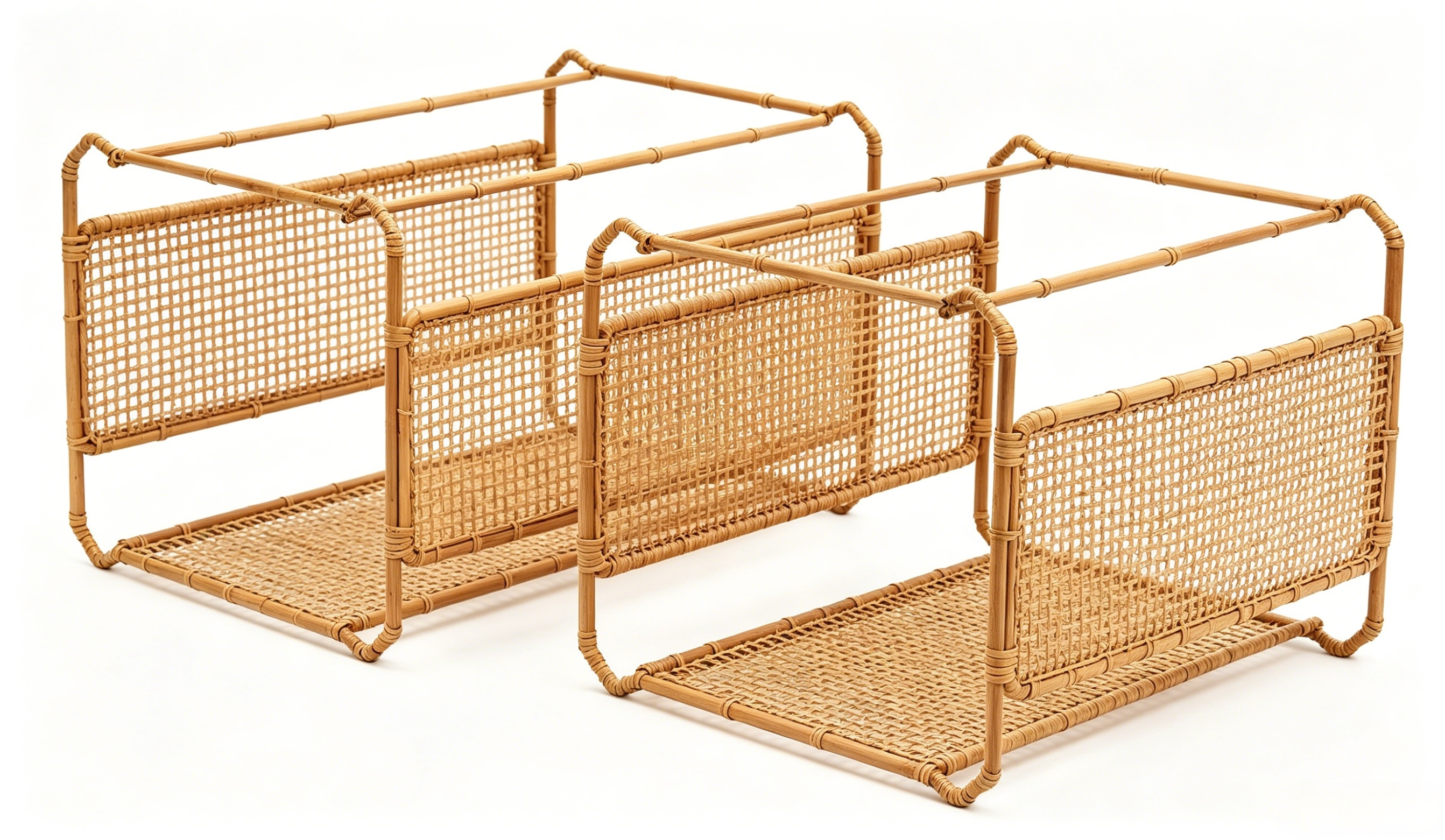 Imitation rattan weaving table top hanging rack