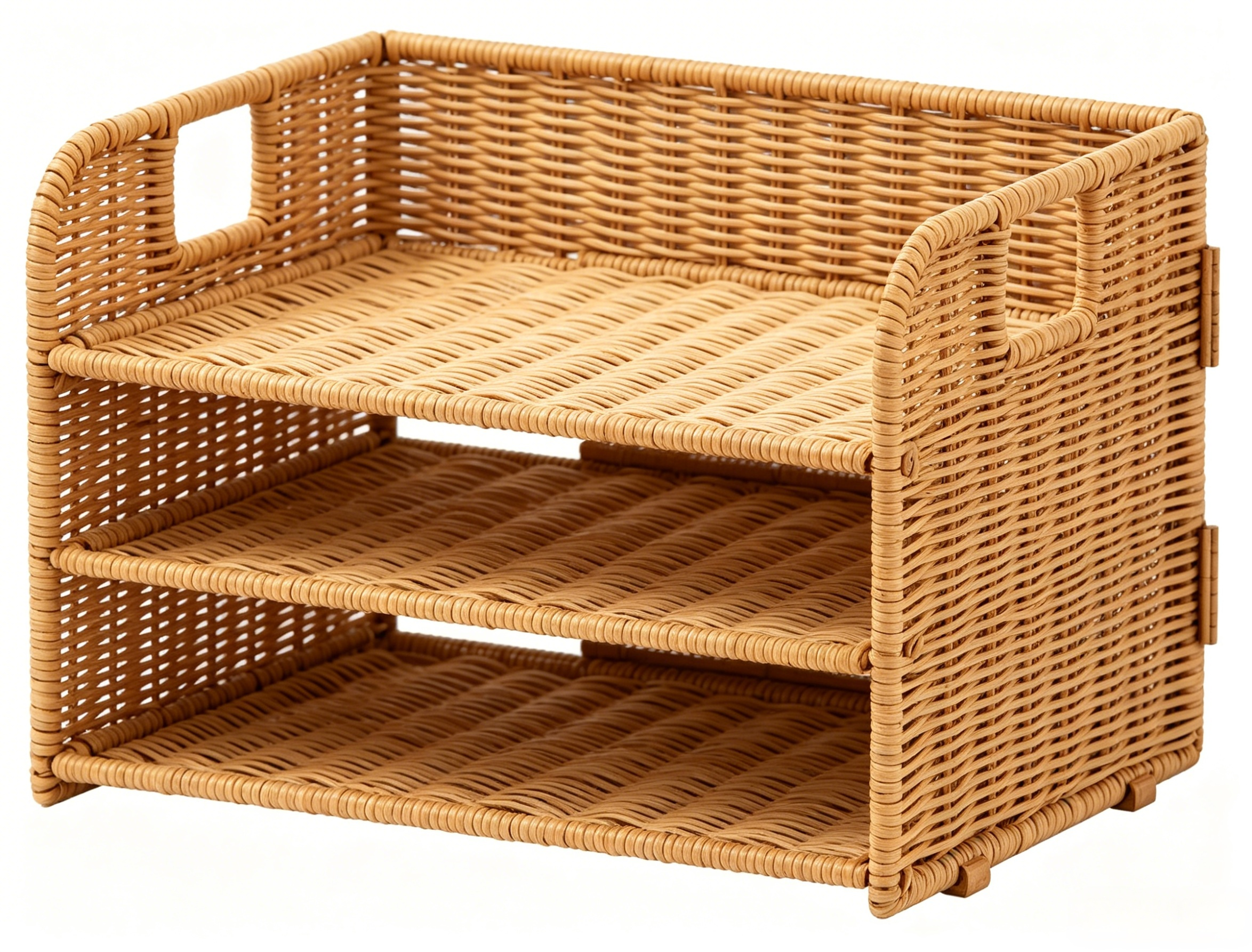  Three-layer file frame woven in imitation of rattan 